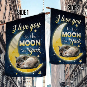 Wolf I Love You To The Moon And Back Garden Flag