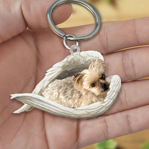 Yorkshire terrier Sleeping Angel Acrylic Keychaine