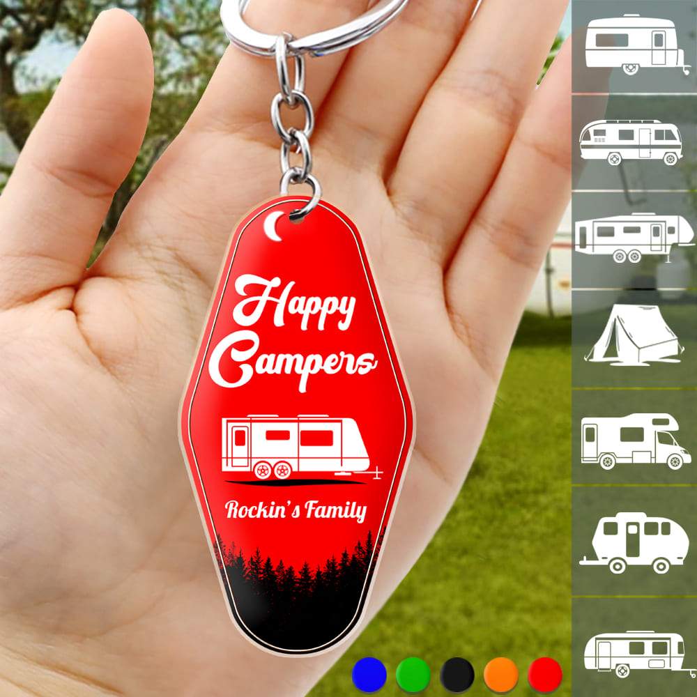 Happy Campers Camping Acrylic Keychain