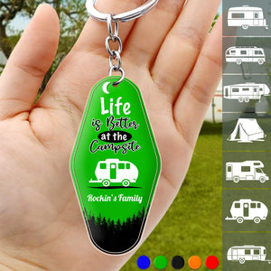 Happy Campers Camping Acrylic Keychain