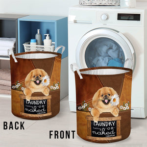 pekingese Laundry Today Or Naked Tomorrow Laundry Basket