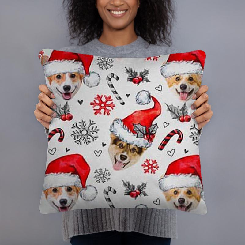 Welsh Corgi Merry Christmas Pillow Case